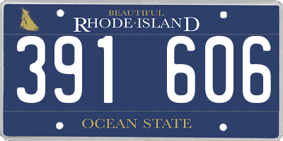 RI license plate 391606