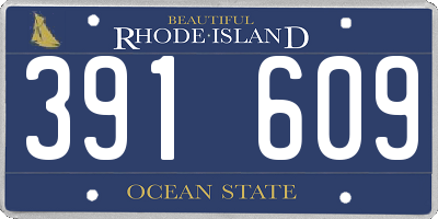 RI license plate 391609