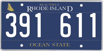 RI license plate 391611