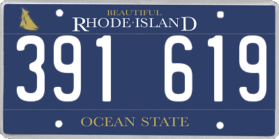 RI license plate 391619