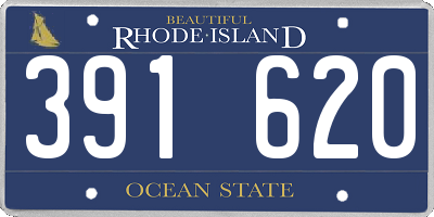 RI license plate 391620