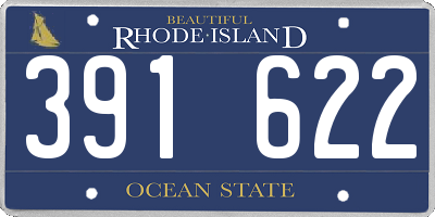 RI license plate 391622