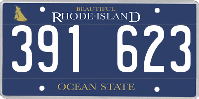 RI license plate 391623