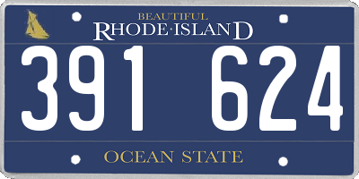 RI license plate 391624