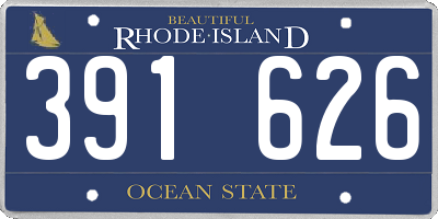 RI license plate 391626