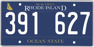 RI license plate 391627