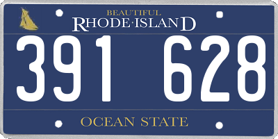RI license plate 391628