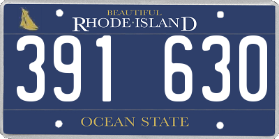RI license plate 391630