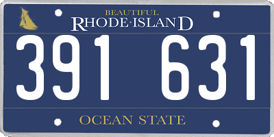 RI license plate 391631