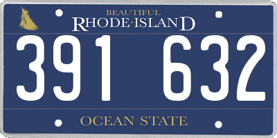RI license plate 391632