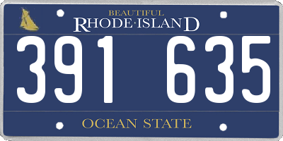RI license plate 391635
