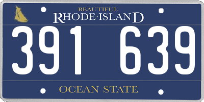 RI license plate 391639