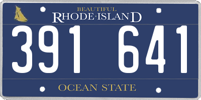 RI license plate 391641