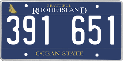 RI license plate 391651