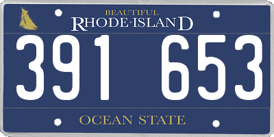 RI license plate 391653