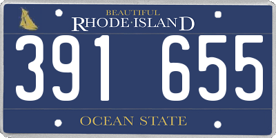 RI license plate 391655