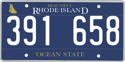 RI license plate 391658