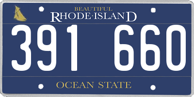 RI license plate 391660