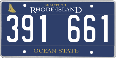 RI license plate 391661