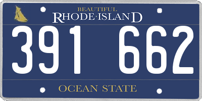 RI license plate 391662