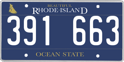 RI license plate 391663
