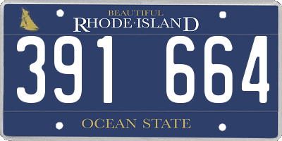 RI license plate 391664