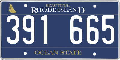 RI license plate 391665