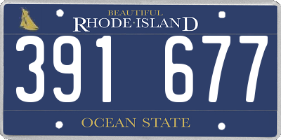 RI license plate 391677