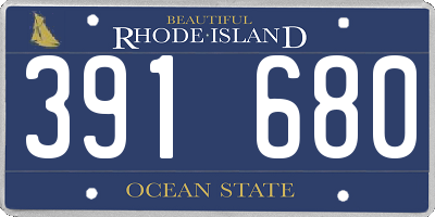 RI license plate 391680