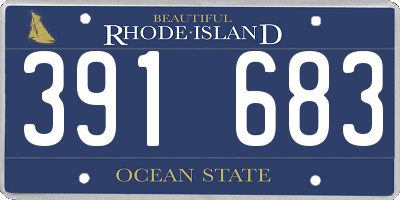 RI license plate 391683