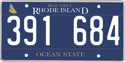 RI license plate 391684