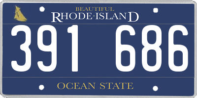 RI license plate 391686