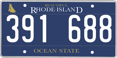 RI license plate 391688