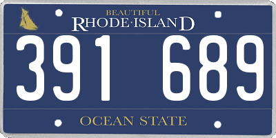 RI license plate 391689