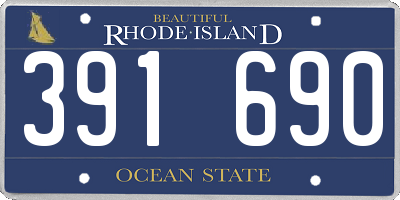 RI license plate 391690