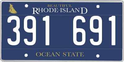 RI license plate 391691