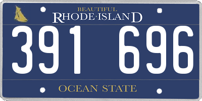 RI license plate 391696