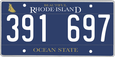 RI license plate 391697