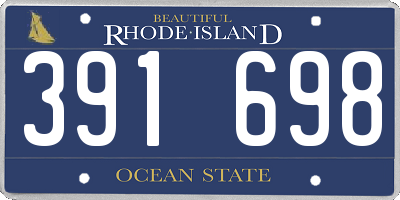 RI license plate 391698