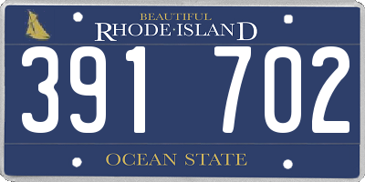RI license plate 391702
