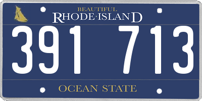 RI license plate 391713