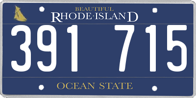 RI license plate 391715