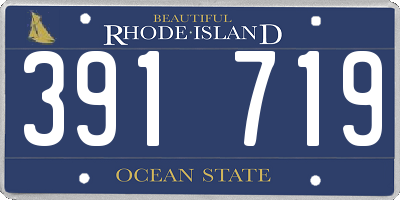 RI license plate 391719