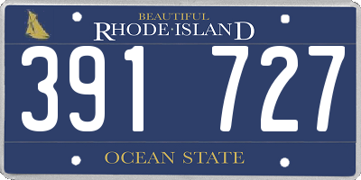 RI license plate 391727