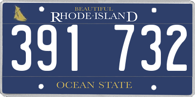 RI license plate 391732