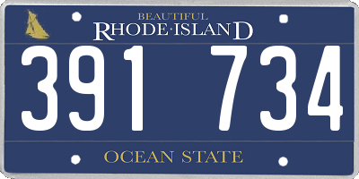 RI license plate 391734