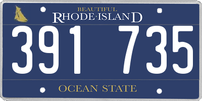 RI license plate 391735