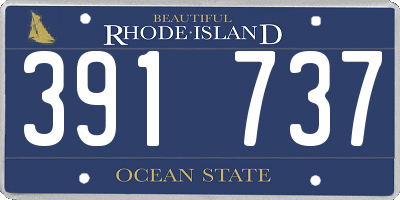 RI license plate 391737