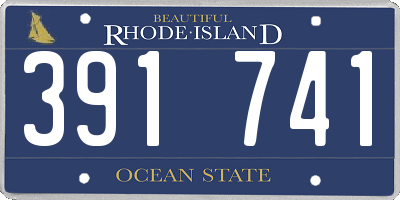 RI license plate 391741