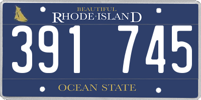 RI license plate 391745